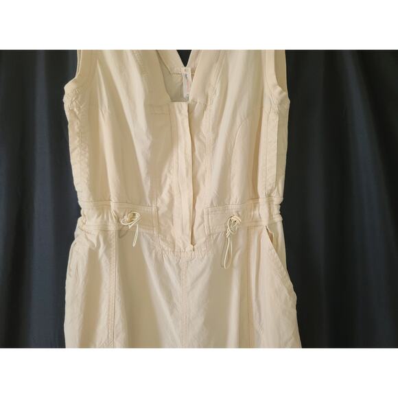 Anthropologie Daily Practice Soller White Cotton Drawstring Jumpsuit XS - Picture 5 of 12